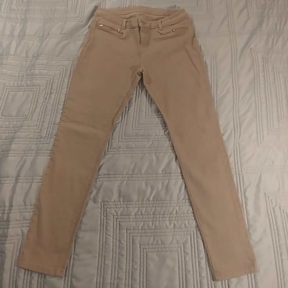 Gray Michael Kors stretch moto jeans size 4